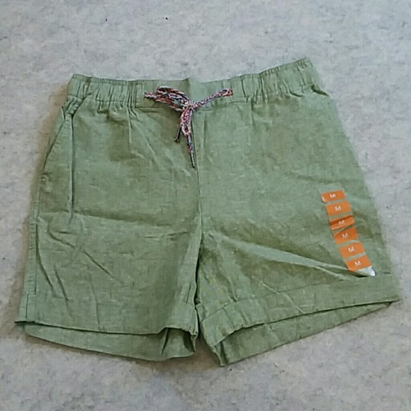 mens khaki shorts with elastic waistband